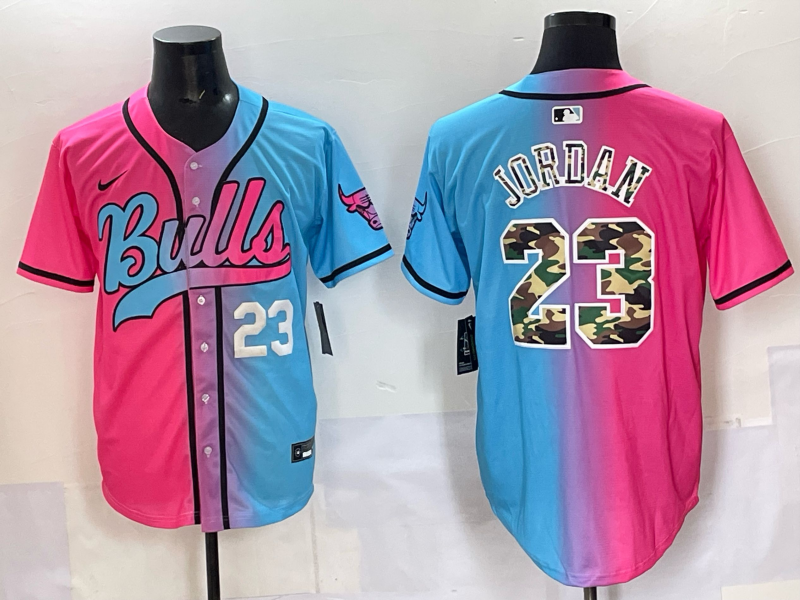 Men Chicago Bulls Nike #23 Jordan Blue pink NBA 2025 Jersey style 002->chicago bulls->NBA Jersey